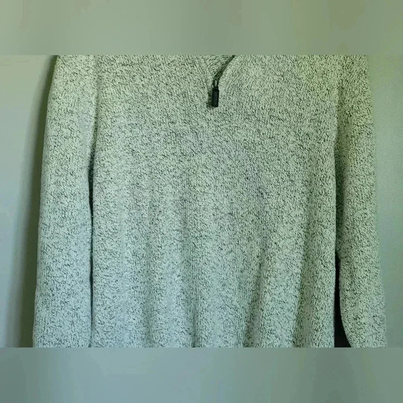 Chaps Mens Long Sleeve Cotton Quarter Zip Mock Neck Sweater, size Large - Picture 5 of 8